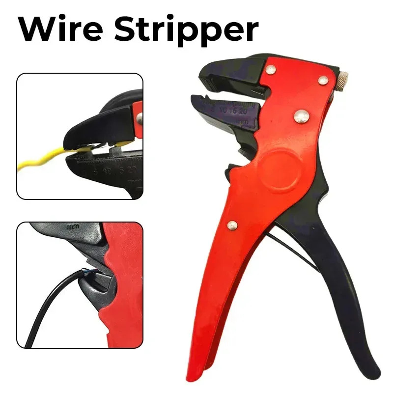 Crimper Kabelschaar Verstelbare automatische draadstripper Multifunctionele striptang Krimptang Terminal Handgereedschap: Paars