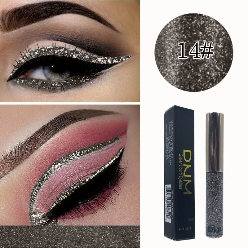 16 farben Bunte Glänzende perlig Pailletten Flüssigkeit Eyeliner-Wasserdichte dauerhaft Strobe Diamant Eyeliner Schönheit machen-hoch TSLM1: 14