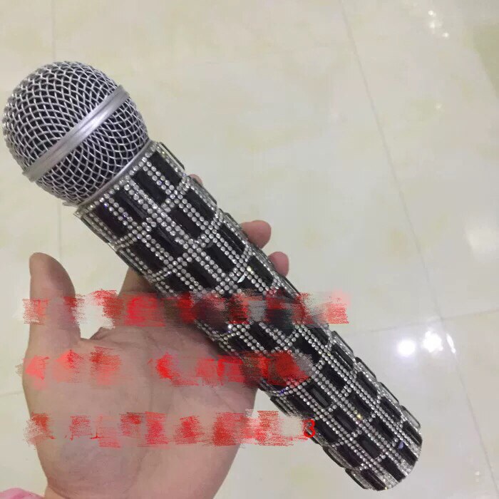 wireless Microphone Crystal Skin Sleeve Blinging Handheld Shell Flash Drilling bling bling Cover