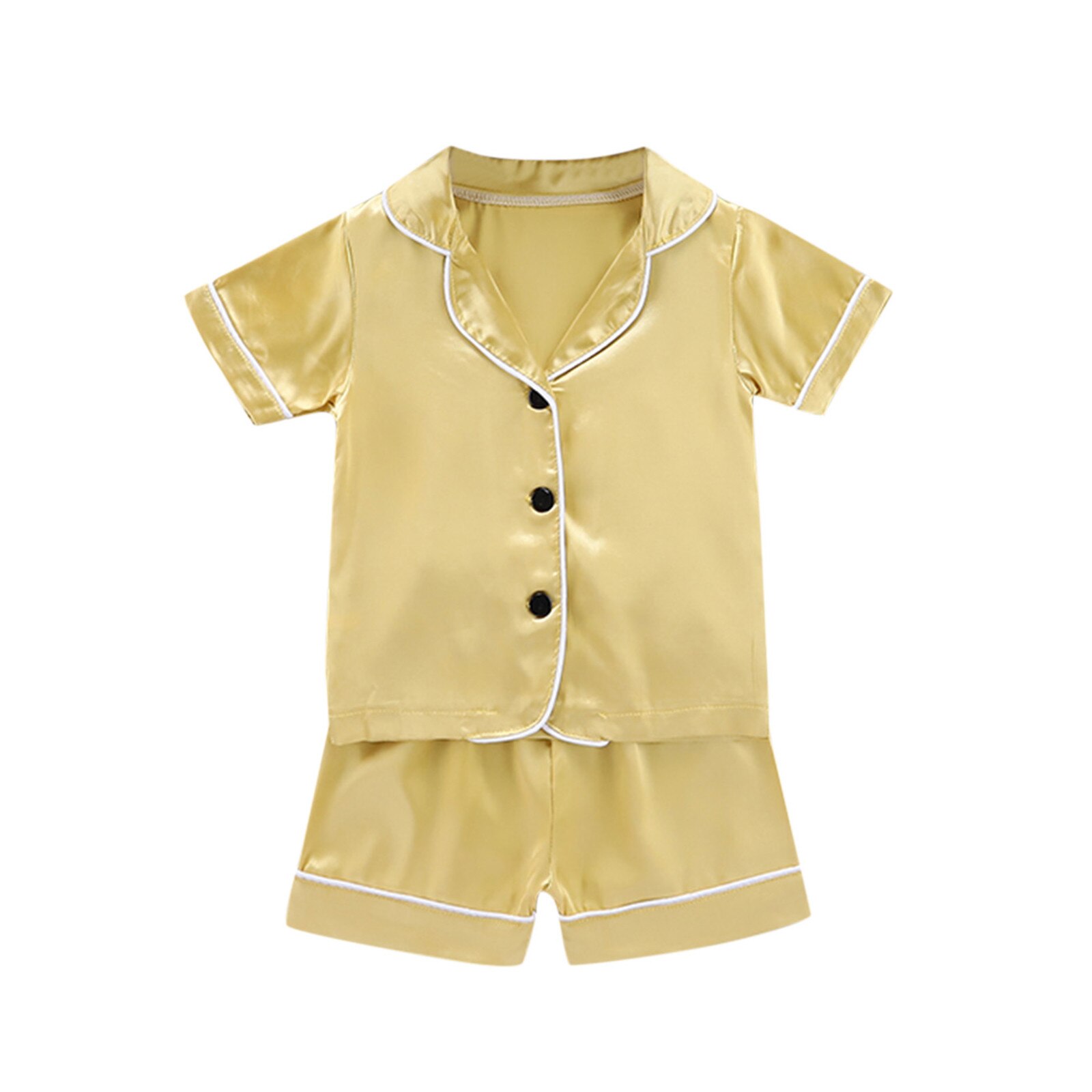 1-6t Summer Pajama Sets For Toddler Kids Baby Boys Girl Solid Pajamas Sleepwear T Shirt Shorts Clothes Set Baby Boy Clothes