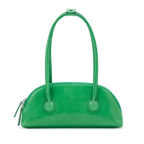 Femmes tendance sac à main sladies tendance une épaule sacs à main Macaron une épaule sous les bras sac Mini Portable Baguette sac: green