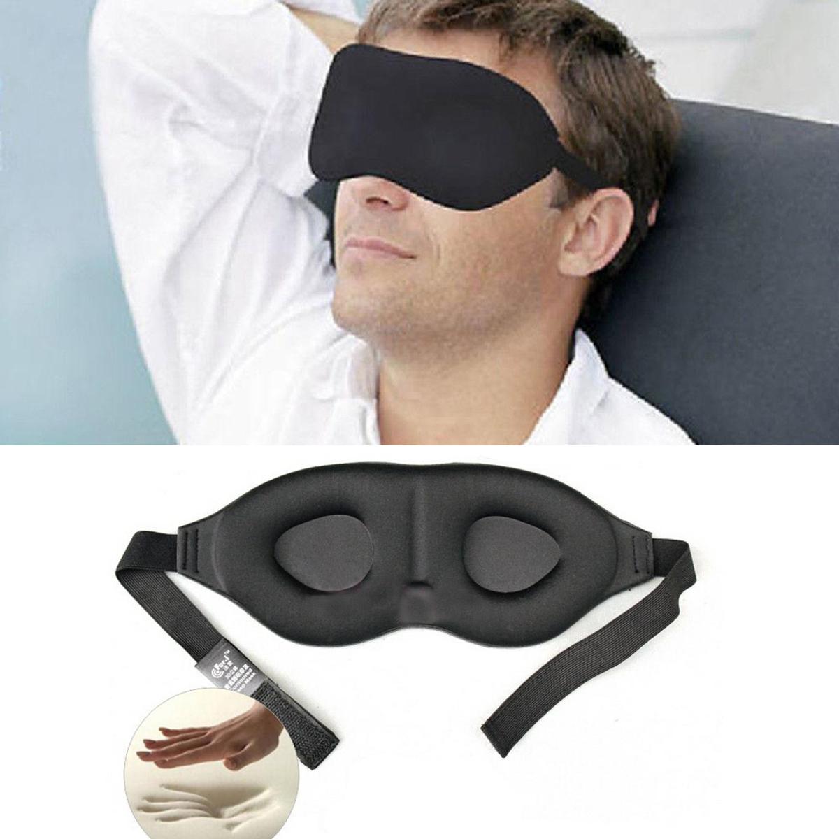 Comfortabele Slaapmasker Reizen Slaap Oogmasker Nacht Slaapmasker Zachte Foam Padded Slaapmasker Cover Blindfold Kantoor 3D Eyeshade