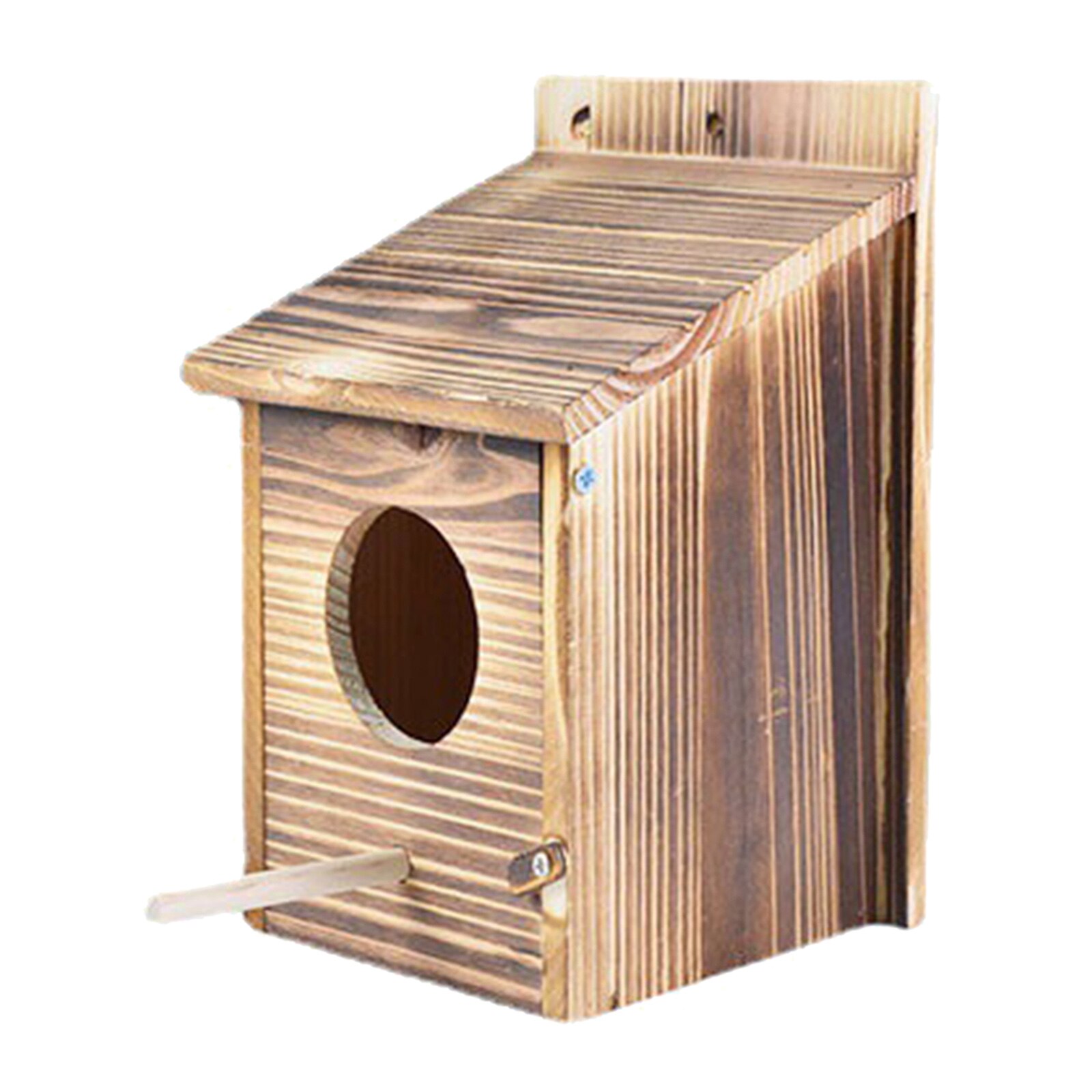 Wooden Wild Bird Nesting Box Bird House - Attracts Variety of Small Wild Birds - Ready Assembled &amp; Easy to Install