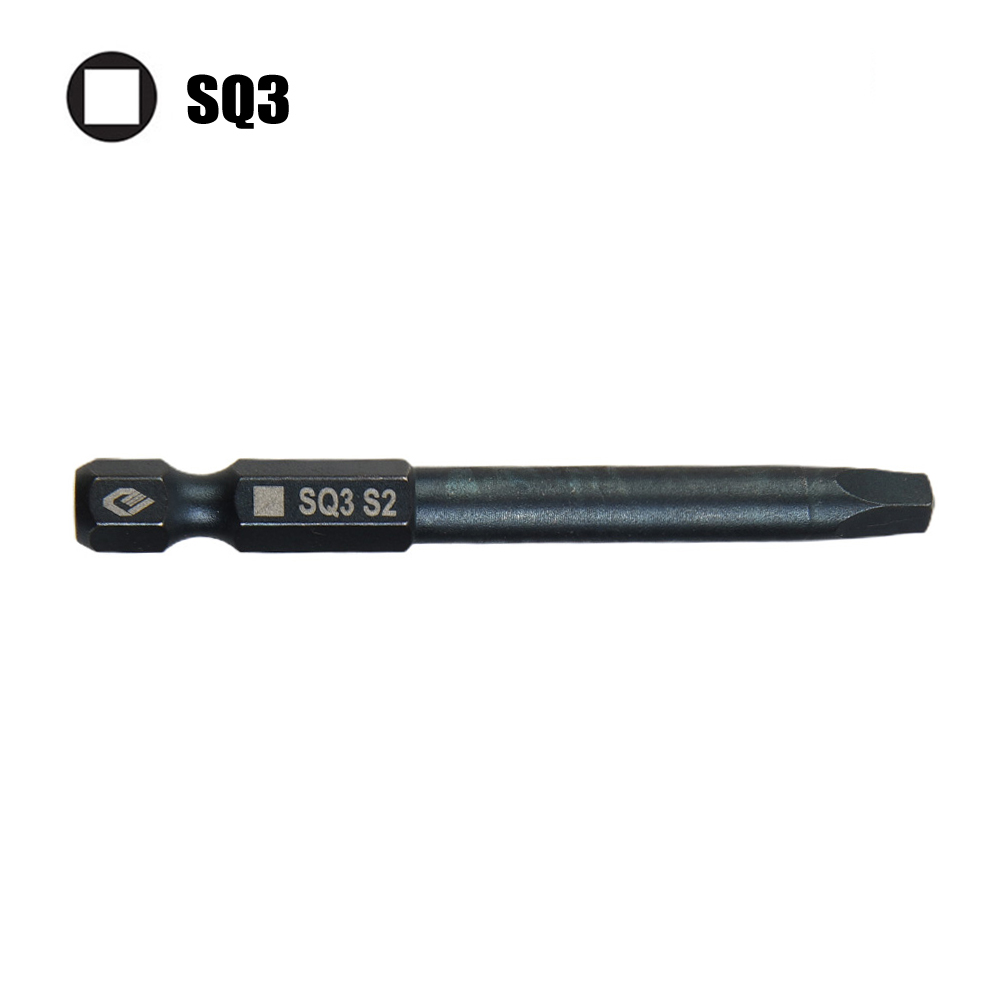 65mm sq0 sq1 sq2 fyrkantiga skruvmejselbitssats 1/4 tums skaft *magnetisk skruvmejsel -= elektrisk skruvmejsel =-=skruvmejselbits handverktyg: Grå