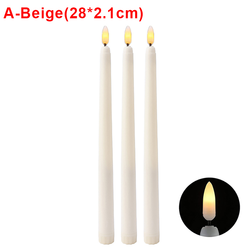 3/1 pièces LED bougies sans flamme alimenté par batterie lampes chauffe-plat électroniques pour la maison mariage fête d'anniversaire décoration éclairage: Rouge / GRIS FONCÉ