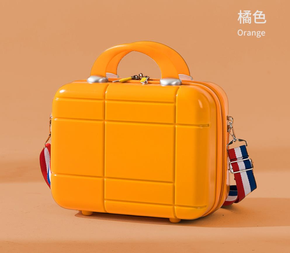 2022 luggage product cosmetic bag diagonal trolley case child luggage small suitcase 13 inch luggage: sky blue