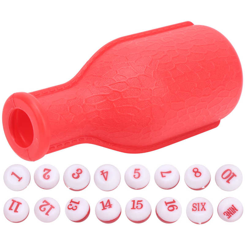 Dados de goma con números para el hogar, suministros de botella de billar, dado de entretenimiento, dados resistentes y duraderos: red