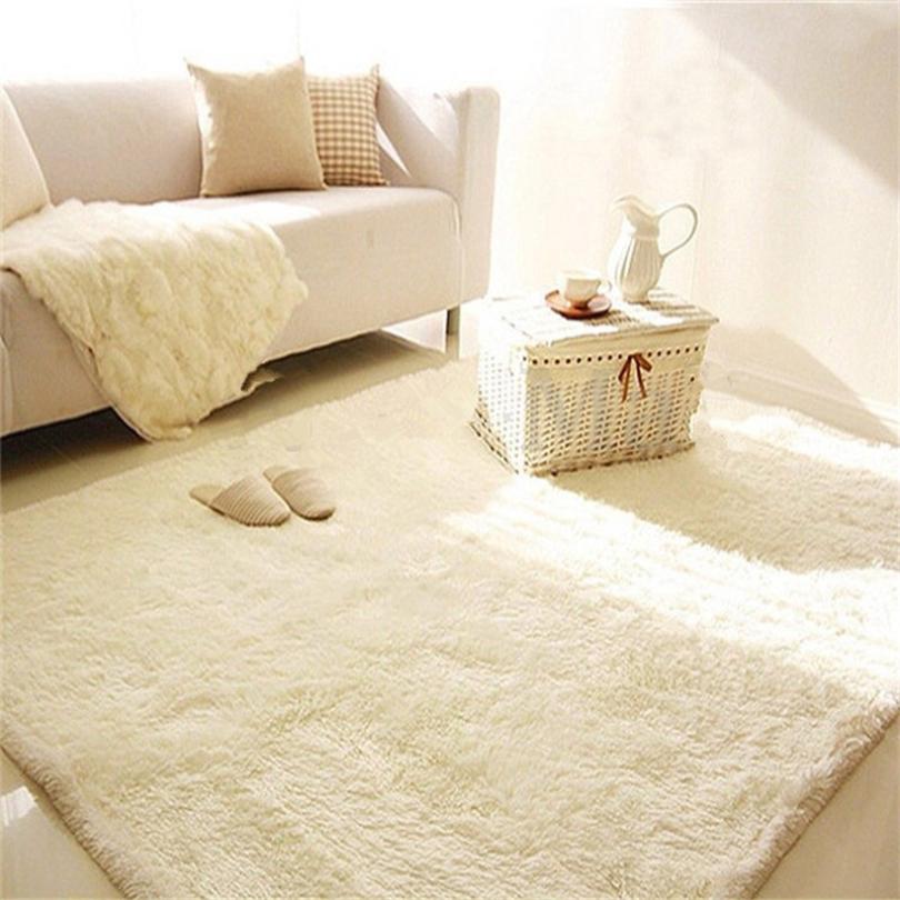 Tapis moelleux anti-dérapant Shaggy zone tapis salle à manger maison chambre tapis tapis de sol 50*80cm directe wu7 30 +