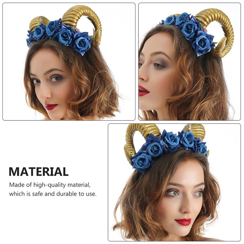 1pc simuleringshorn blomst hårspenne hårtilbehør hodeplagg hårpynt til halloween maskerade cosplay