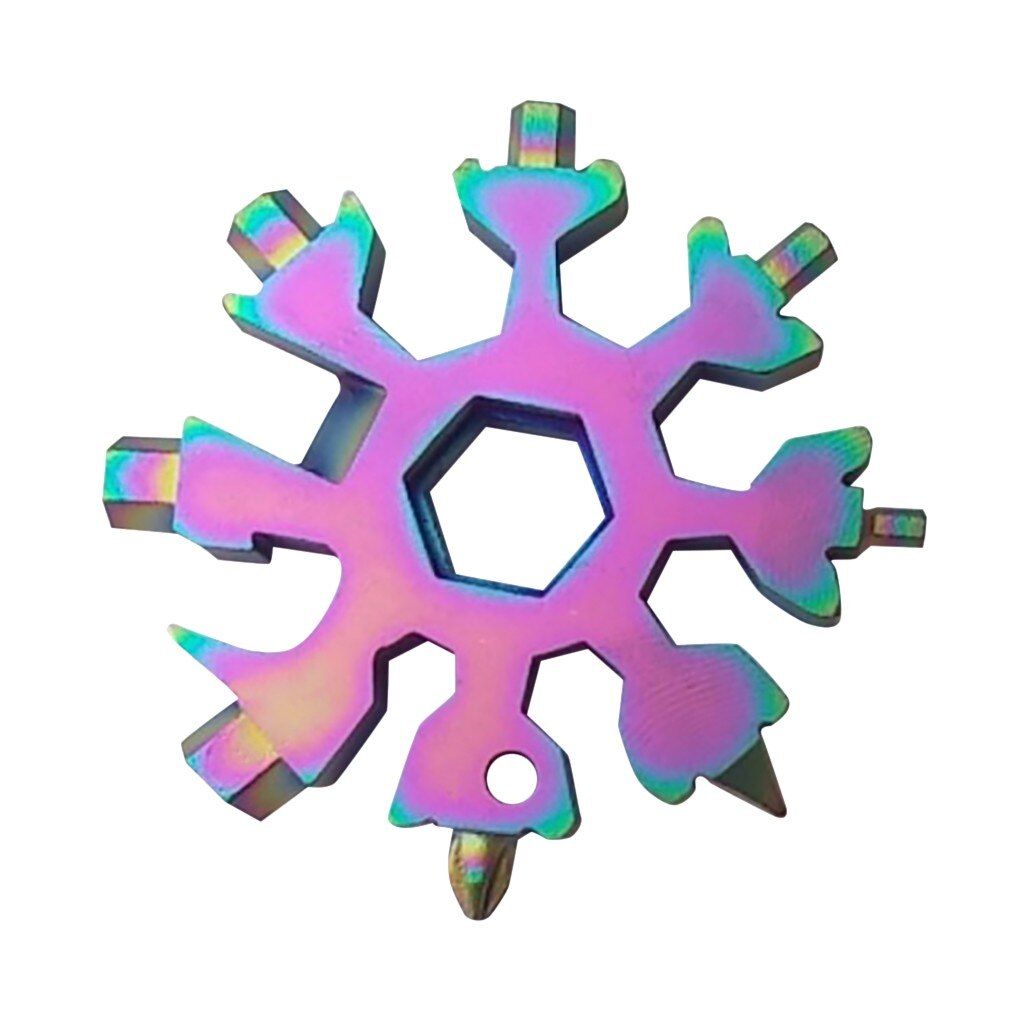 18 in 1 Multi-Function Wrenches Combination Portable Tool Hex Wrench Multifunction Camp Survive Outdoor Snowflake Shape Tool: Multicolor 