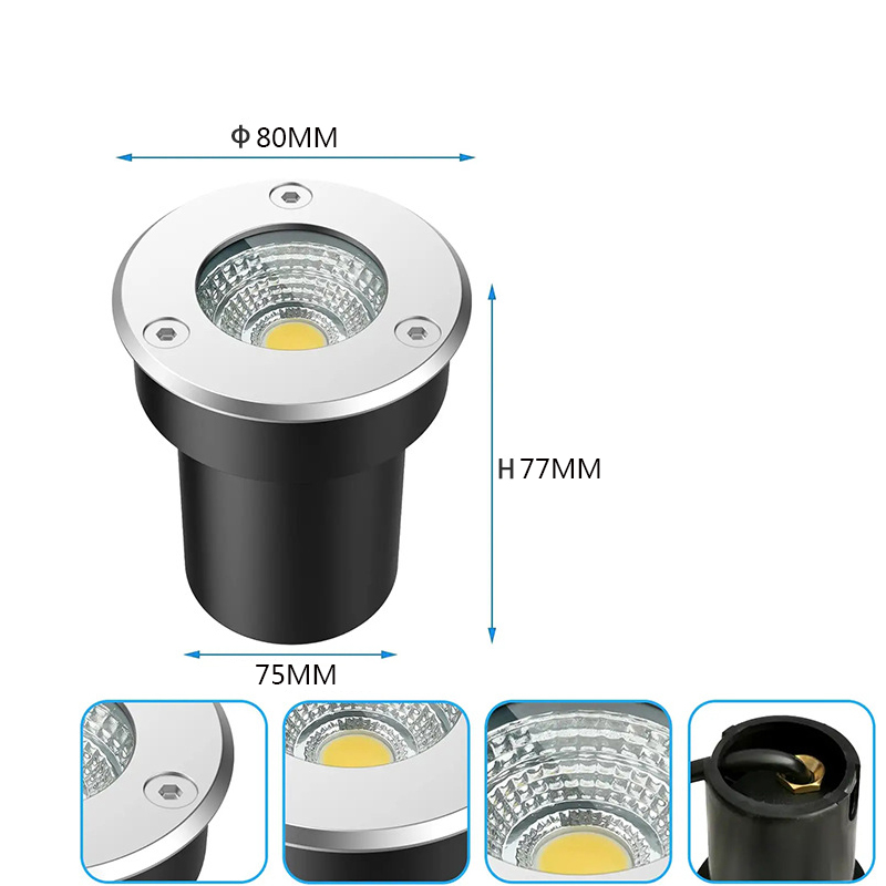 Ip67 vattentäta led-trädgårdsbelysning markbelysning 5w 10w 15w nedgrävd belysning trädgårdsgång golvbelysning 220v 110v dc12v: Föränderlig / 41-50w