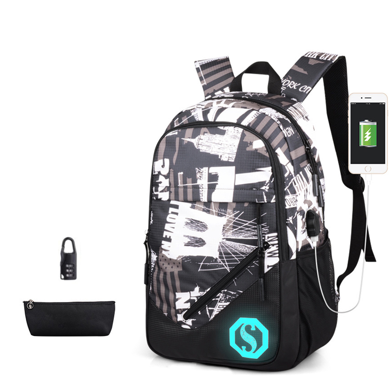 7-12 jahre alt Jungen Schule Taschen Leichte Klasse Schule und Mittelschule Rucksack freundlicher Bookbag mit Standard-leuchtstoffbirnen markieren 2/3 einstellen: Usb g 2 setzt