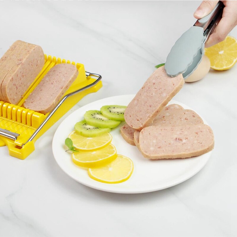 Rostfritt stål lunch kött skivare bananskärare ägg skinka skivare hem multifunktionella kök prylar stål tråd skärverktyg