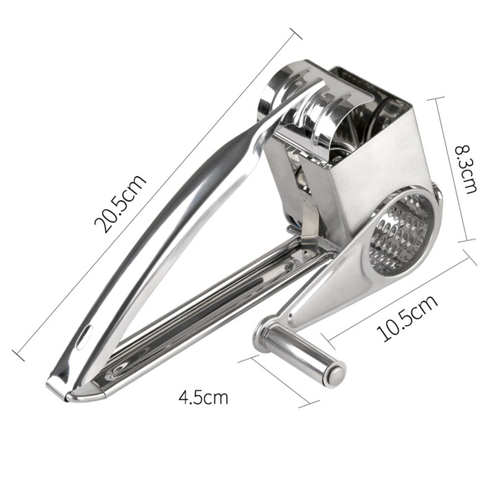 Rotary Cheese Grater Stainless Steel Cheese Shredder Multifunction Cheese Slicers Garlic Grinder Kitchen Cheese Tool
