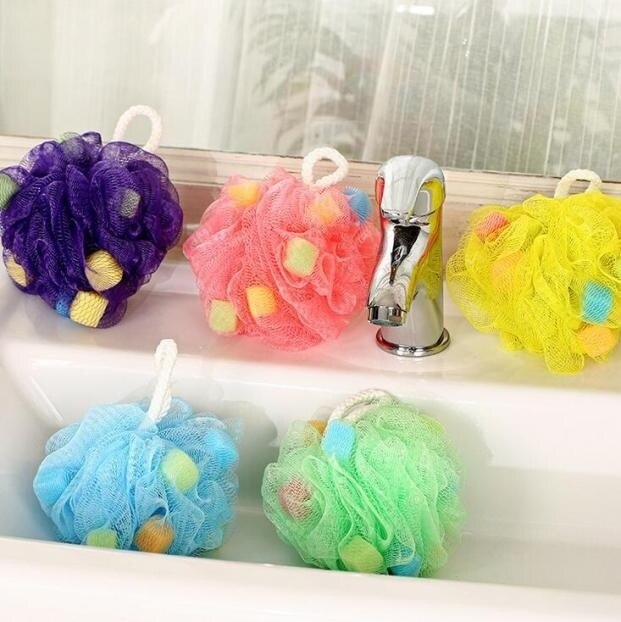 Esponjas de cepillo corporal, 1 Uds., cepillo de baño para espalda, frotamiento corporal, esponja para ducha, baño de flores, frotamiento corporal, color aleatorio