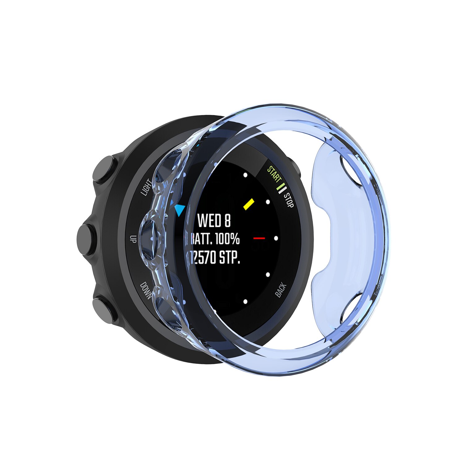 TPU Protection Silicone Cases Shockproof Cover For Garmin forerunner 45S Smart watch Shell Cases for Garmin forerunner 45S Cover: Blue