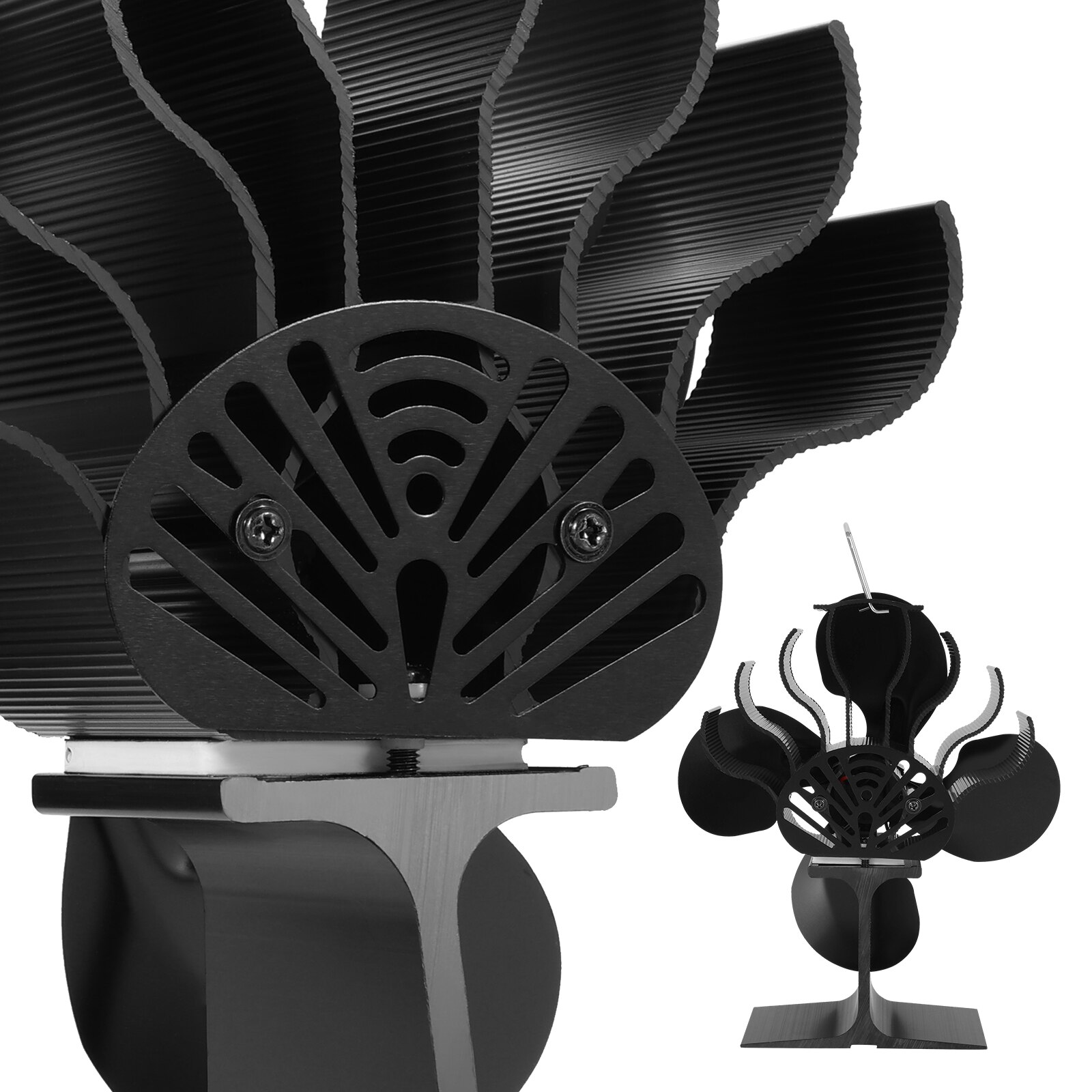 Ecofan-ventilador de 4 aspas para estufa, sistema de ventilado de para quemador de madera, silencioso, seguro y ecológico, para la chimenea del hogar