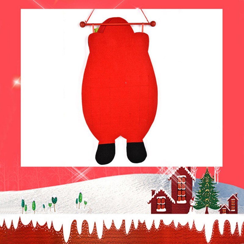 Año Calendario de Adviento de Navidad fieltro 3D colgante Calendario de Adviento reutilizable cuenta atrás para Navidad calendario decoración de Navidad