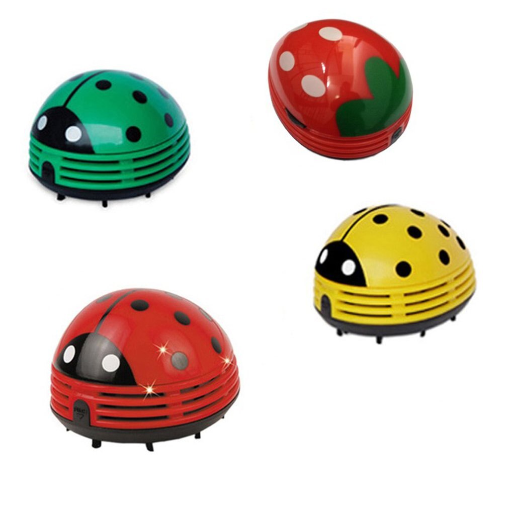Portatile mini Aspirapolvere Coccinella Carino Fragola Cartone Animato Sul desktop Tastiera di Vuoto scrivania polvere più pulito