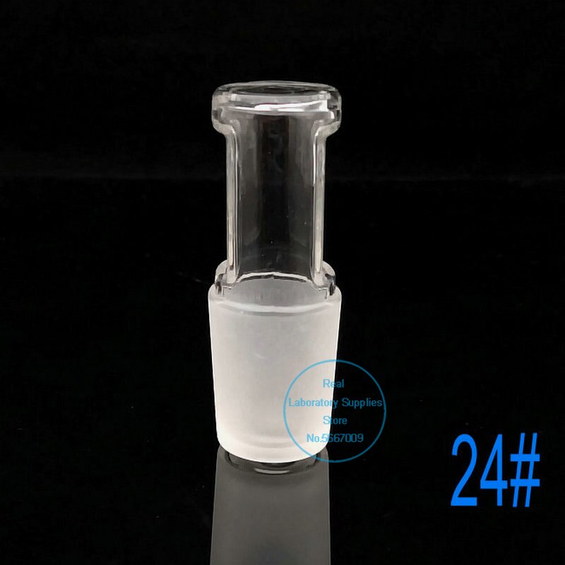 Tapón hueco de vidrio para laboratorio, tapón de boca estándar, tapones de aire de molienda para matraz, experimento escolar, 1 ud., 14 #19 #24 #29 #