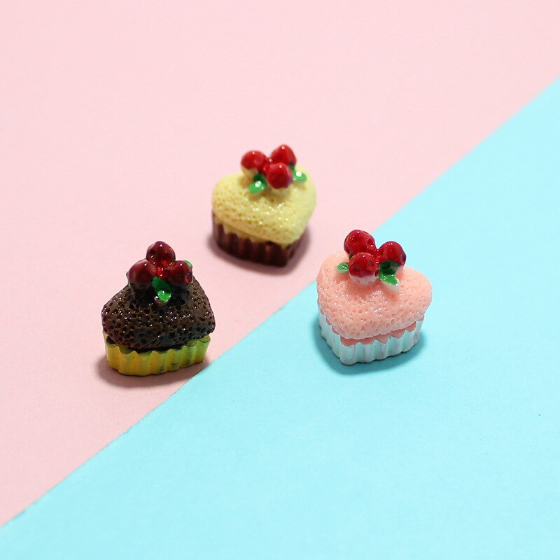 7 Pcs Mini Candy Desert Flatback Charm per capelli fai da te fiocco Scrapbooking decorazione abbellimento fascino