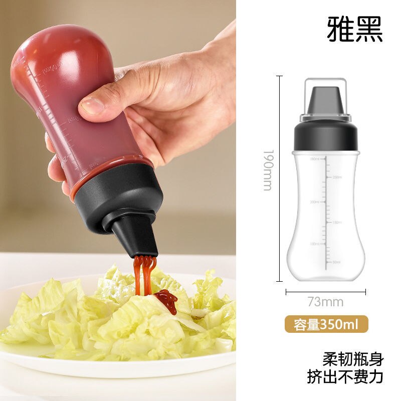 Plastic Condiment Squeeze Bottles For Ketchup Mustard Mayo Sauces Olive Oil Bottles Kitchen Gadget: 3