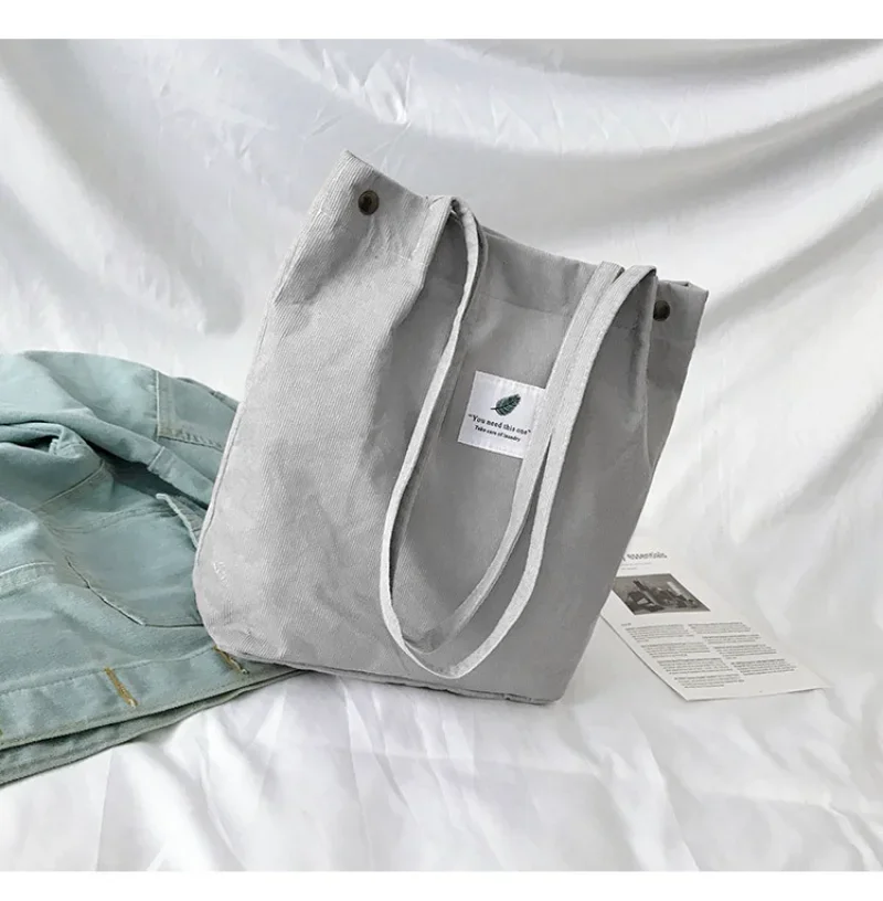 Bolsos de mano de pana de gran capacidad para mujer, bolsos simples a rayas para uso diario en viajes, bolsos de mano esponjosos, para mujeres y niñas: Azul