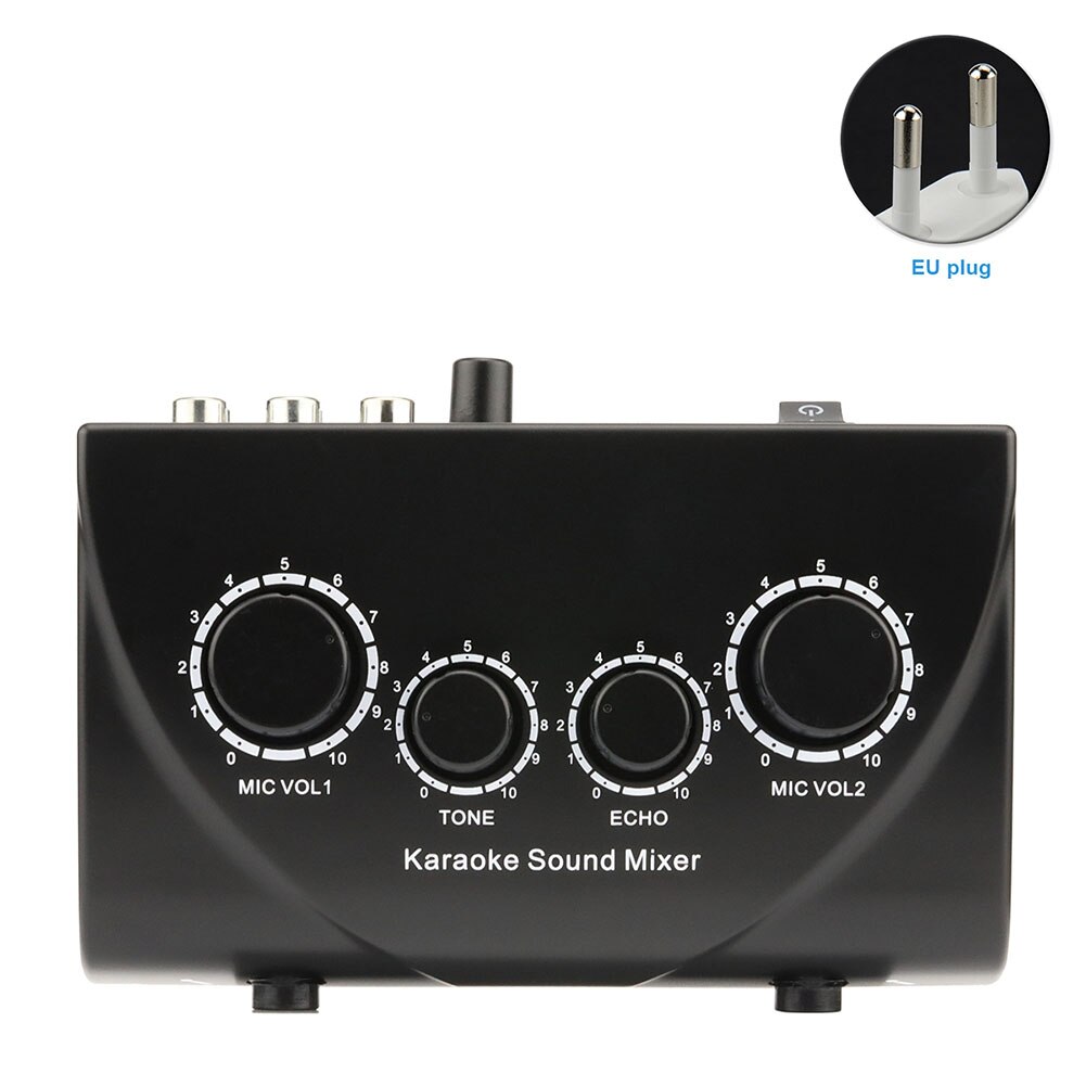 Audio System Sound Mixer Compact Devices Console Microphone Portable Digital Audio Sound Mini Mixer 2 Plugs