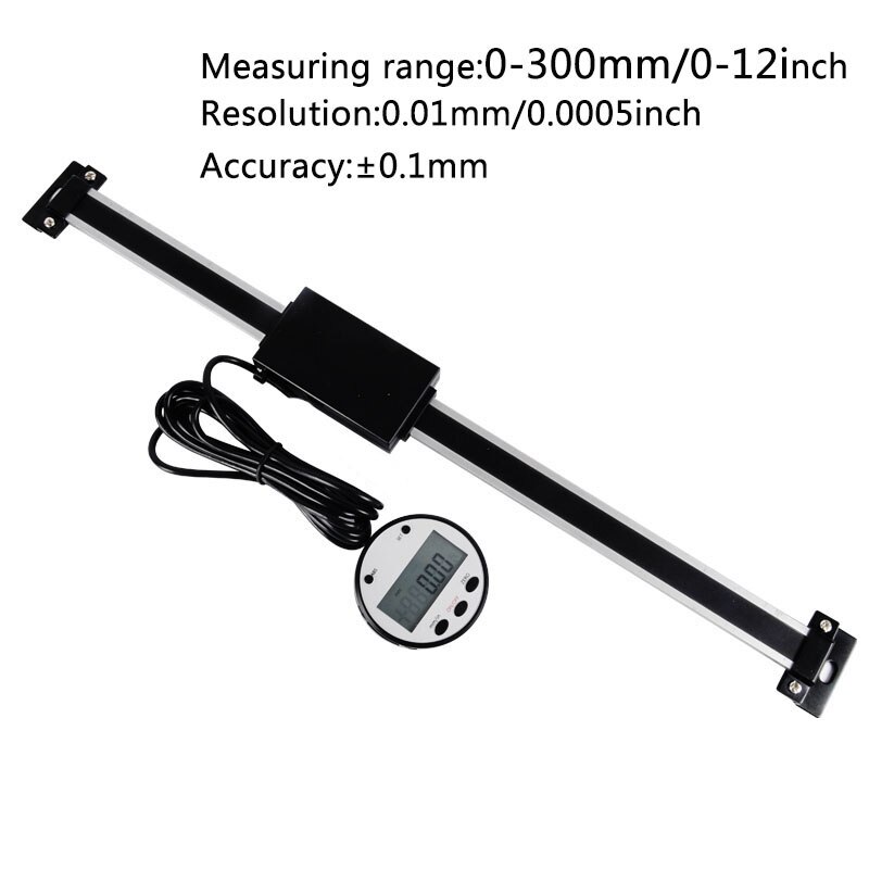 External LCD Display Digital Linear Scale DRO Magnetic Remote Digital Readout Scale 150mm 200mm 300mm: 0-300mm  round
