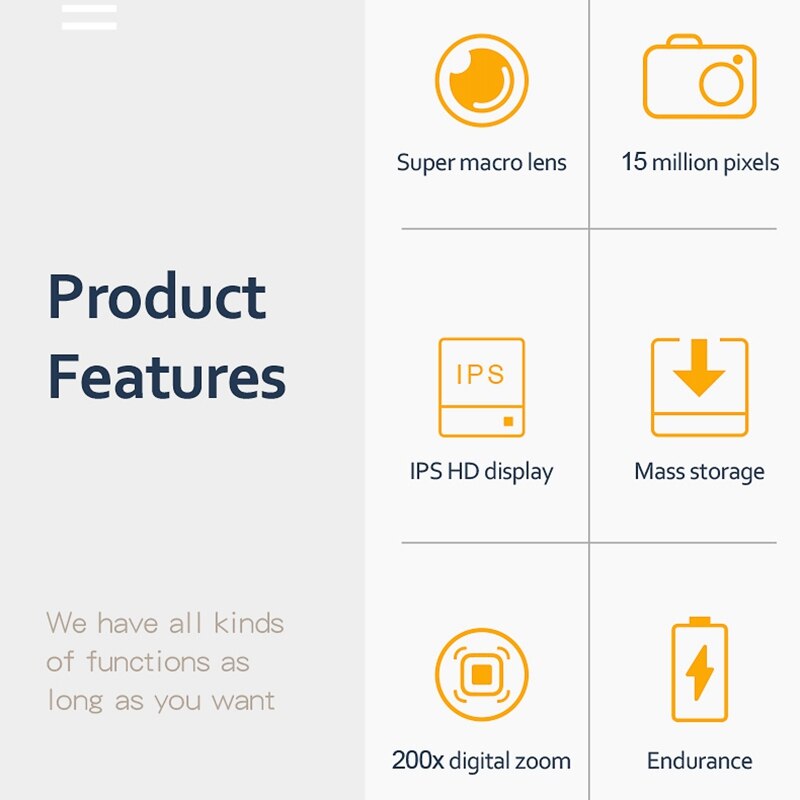 Kids Digital Camera Children Educational Microscope Portable Magnifying Glass Macro Camera HD Screen