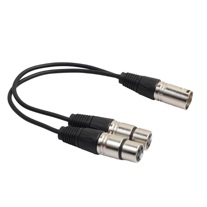 34Cm 3Pin Xlr 1 Male Naar 2 Vrouwelijke Audio Verlengkabel Microfoon Y Audio Splitter Cord Line Voor Mixer recorder Xlr 3 Pin Male