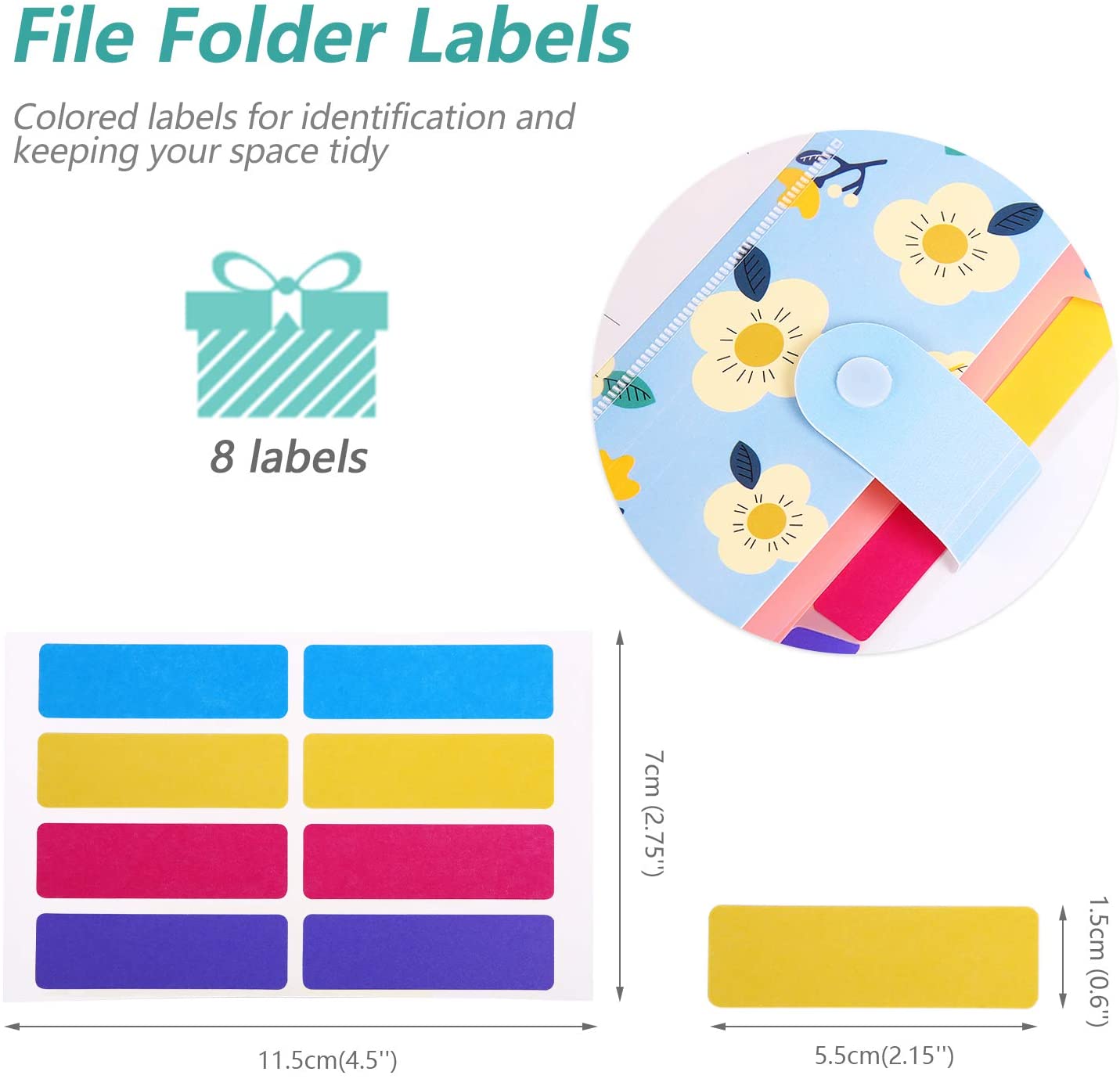 A4 Flower File Bag Data Book Large Capacity File folder portfolio 6 pockets Organizer for School Office Home