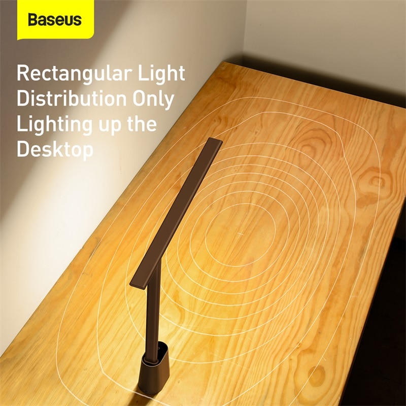 Baseus – lampe de bureau LED intelligente, luminosité adaptative, protection des yeux, pour bureau, Table pliable, veilleuse, lecture de chevet