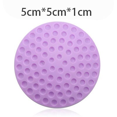 3Pcs Door Stopper Silicon Soft Door Cushion Protection Pad Rubber Silicone Stopper Door Mute Stickers Hardware Bumper Wall Mat: 5 cm Purple