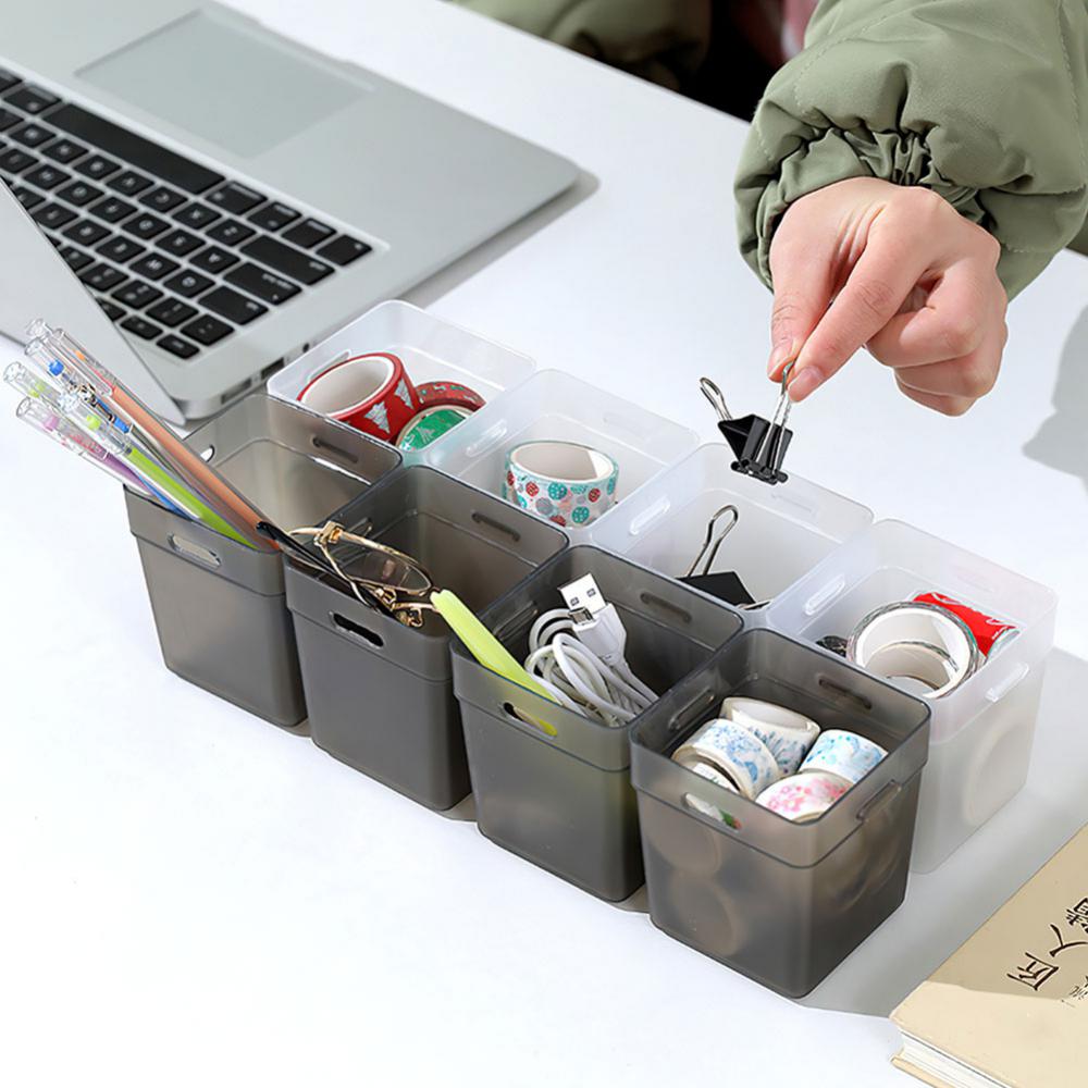 2pcs Translucent Sorting Storage Box On The Side Of Refrigerator Kitchen Seasoning Food Fruit Organizer Box With Buckle