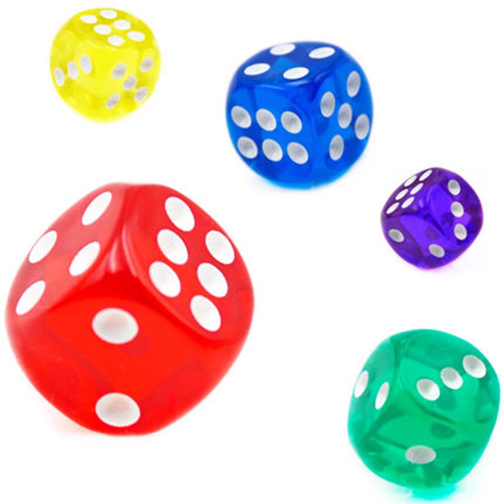 50 dés carrés 6 côtés transparents 16mm dés dés solides dés acryliques pour la fête du mexique KTV Yahtzee