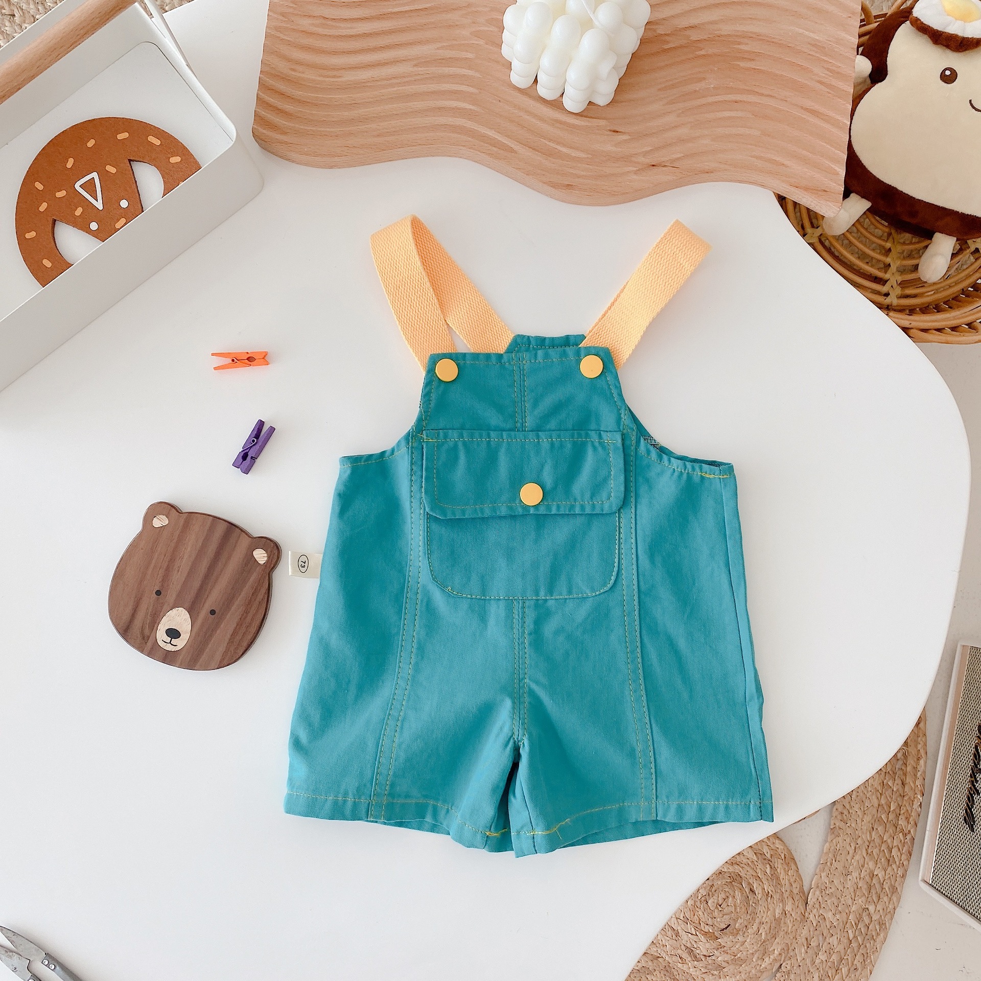 Salopette D'Été Pour Bébé Fille Avec Poche Et Porte-Jarretelles - Mignon Et Confortable
