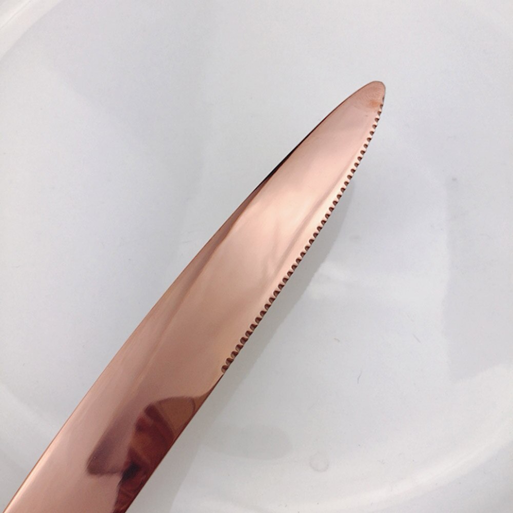 Set  of 4 lyxiga glänsande spegel champagne kniv gaffel sked bestick servis set 304 rostfritt stål bestick silver set