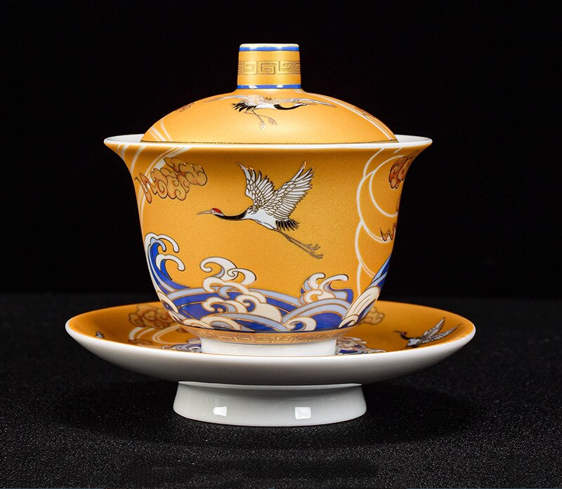 Taza de té de cerámica esmaltada a mano, esmalte de Boutique, taza de té chino, Copa Personal, 190ml: A