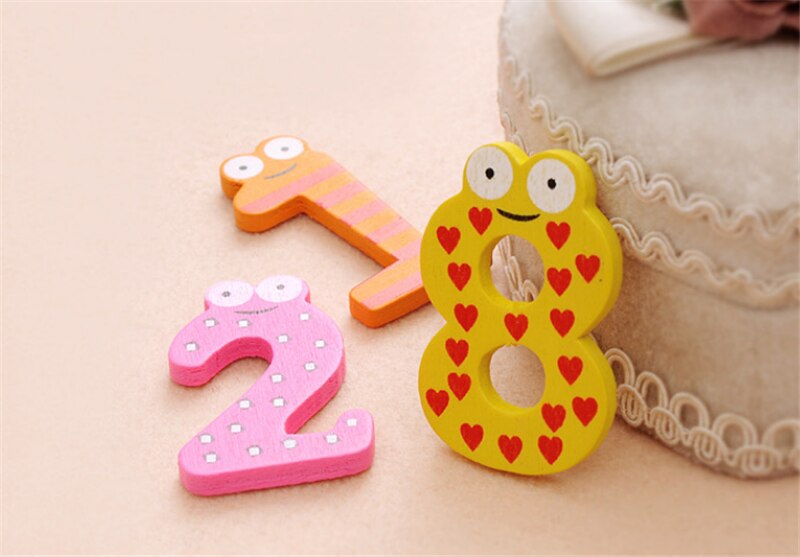 10pcs/set Baby Number Refrigerator Fridge Magnets Figure Stick Mathematics Wooden Educational Kids Toys for Children