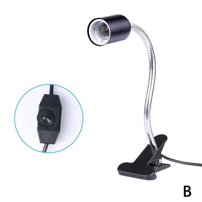 Flexible Reptile Lizard Turtle Basking Heat Light Lamp Holder UV Bulb Clip 360 Degrees Flexible Desk Lamp Holder: LONG