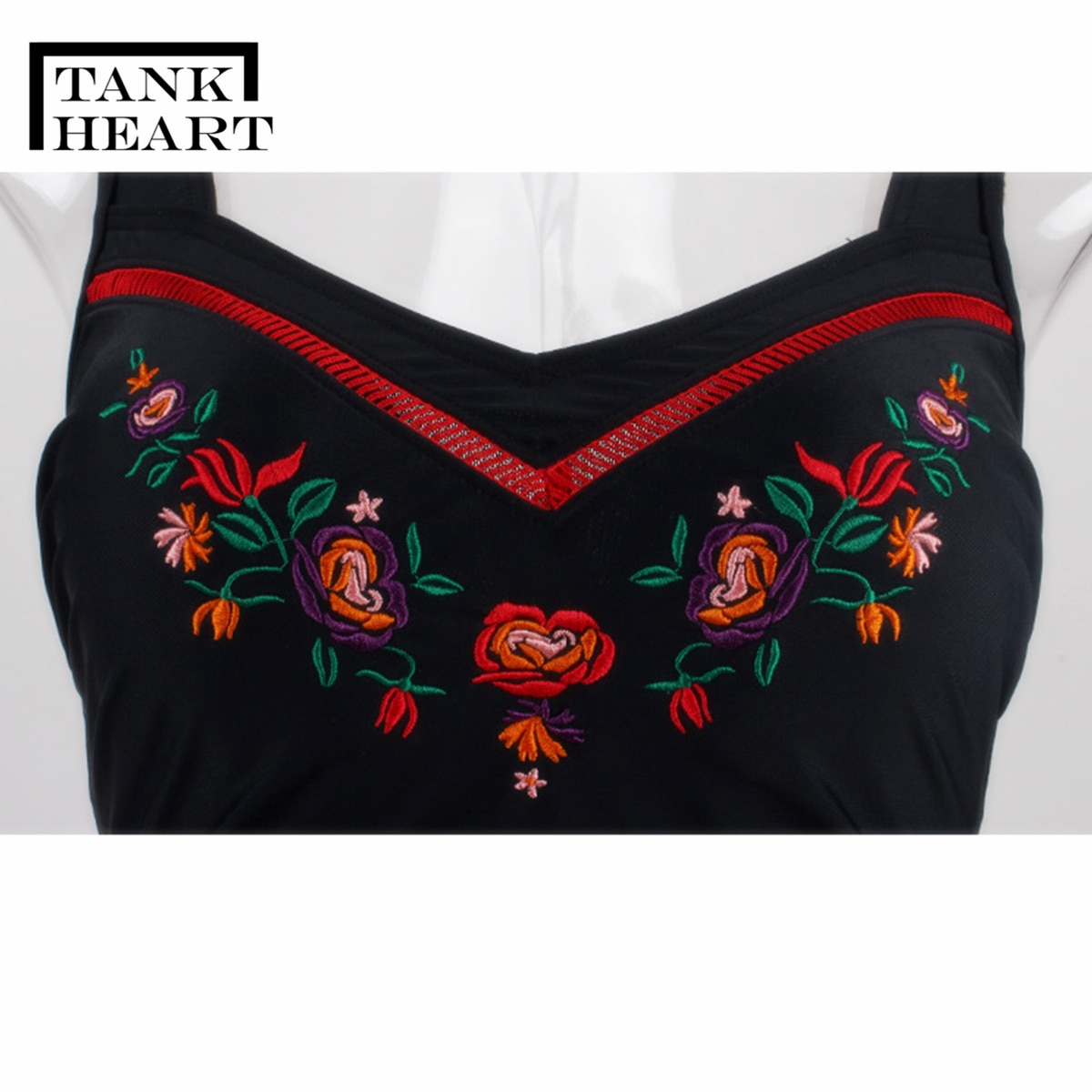 Bañador Vintage de una pieza para mujer, Trikini de talla grande