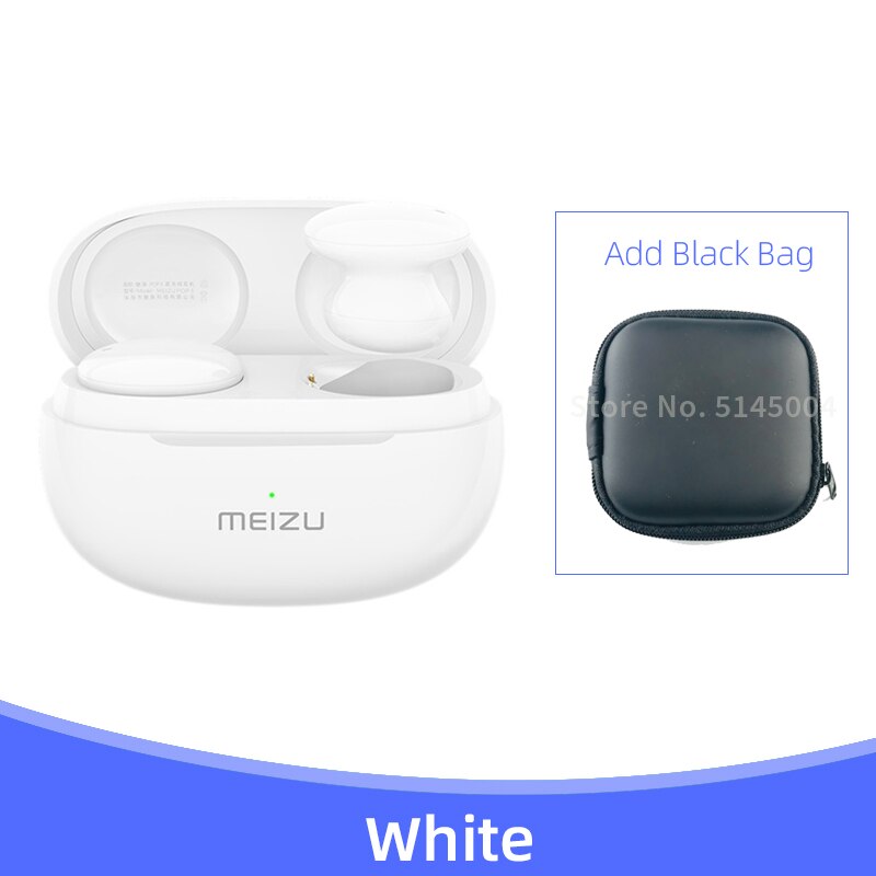 Meizu POP 3 TWS auricolare Wireless Bluetooth 5.2 auricolari ENC 24 ore di durata della batteria cuffie Wireless IPX5 per Meizu 18 Pro 18X: add black bag