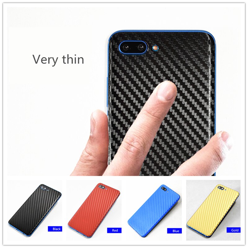 3D Carbon Fiber Body Sticker Skin Mobiele Telefoon Stickers Leer Patroon Film Voor Huawei Honor 10 Case Protector Back decal