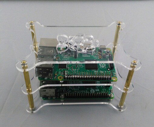 Raspberry Pi Acrylic Case - Stackable Multi-Layer Enclosure for Raspberry Pi 4, 3B+, 3B