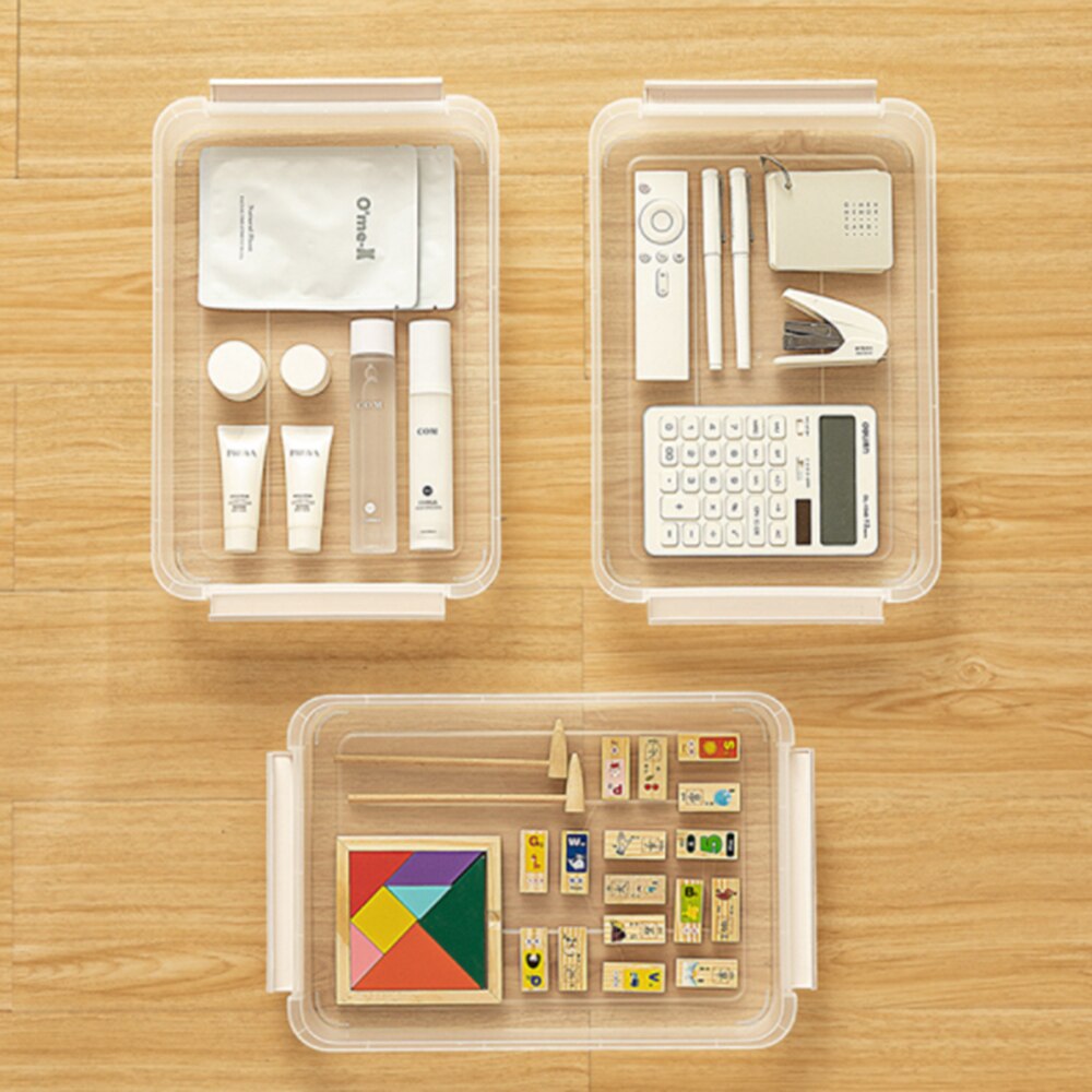 Plastic Transparent A4 Paper Certificate Storage Box File Certificate Mask Dustproof Dustproof Finishing Box with Cover