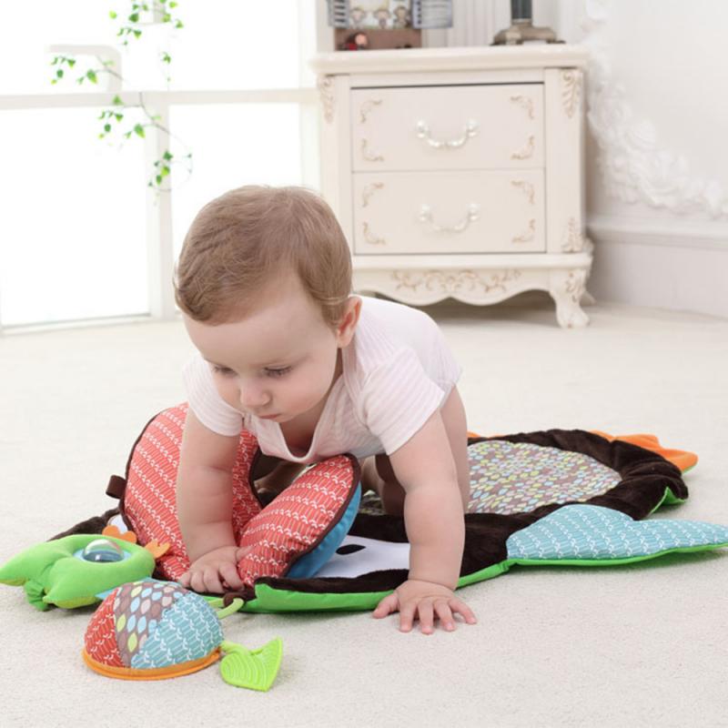 Couverture hibou pour nourrissons, tapis de jeu pour bébés de 0 à 3 ans, tapis d'activités