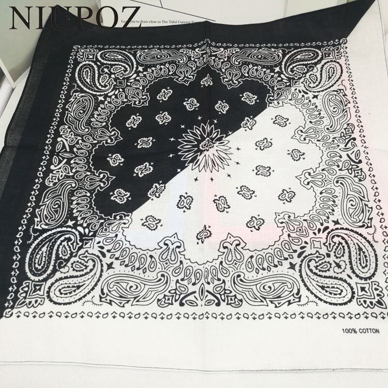 Neue Hip Hop 100% Baumwolle Bandana Square Schal 55cm * 55cm Schwarz Rot Paisley Stirnband Gedruckt Für frauen Männer Jungen Mädchen