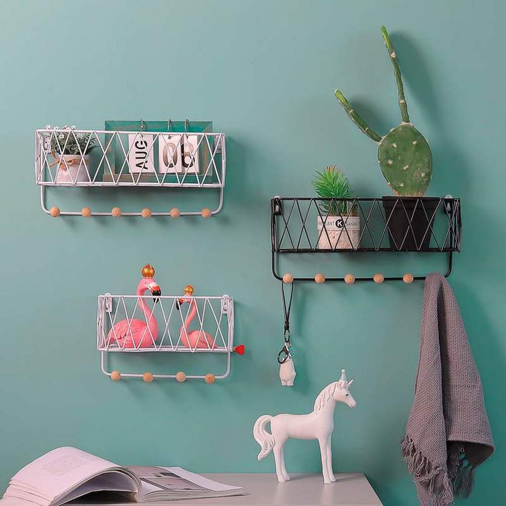 Cuadro colgado de la pared escandinavo decoración de pared del hogar estante artístico multifuncional de hierro LM5221414py