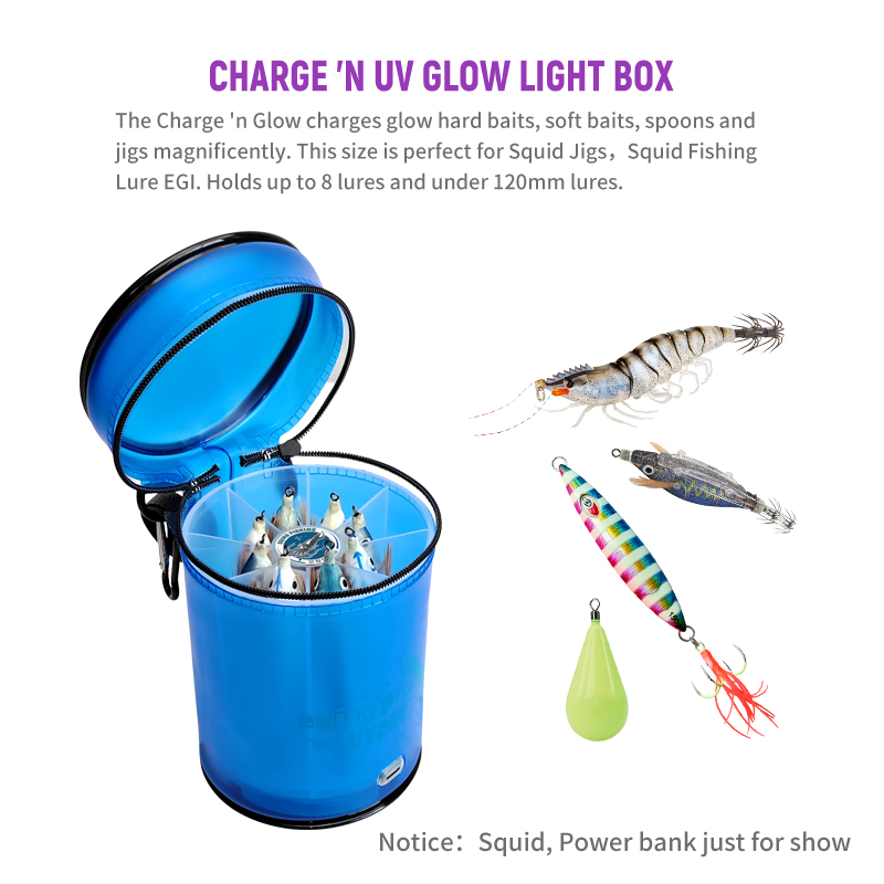 ILURE UV Aansteker Visaas Accumulator Jig Zacht Aas LED Flash Glow In Dark Operated Inktvis Licht Zeevissen Accessoires